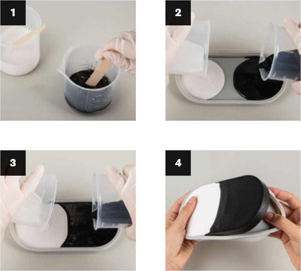 GIPSSTØPING - SORT RESIN - SORT GIPSPULVER - SORT GIPS - STØPEFORM - BETONGSTØPING - STØPEHOBBY - FORMER - 3.JPG