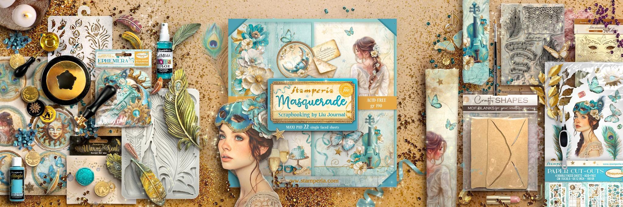 STAMPERIA - MASQUERADE - MØNSTERARK - RUBONS - WASHI TAPE - PAPERCRAFTING - HOBBYBUTIKK OSLO - SCRAPPEBUTIKK OSLO - 0.JPG