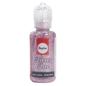 Glitterlim Metallik - Lys rosa, flaske 20 ml