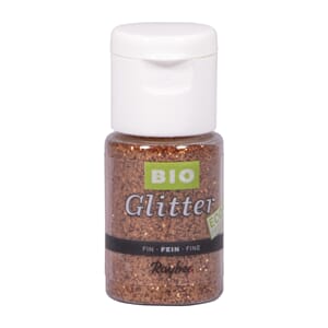 Bio-glitter - Kobber, fint glitter, 7 gram