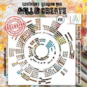 Aall and Create - Broken Circles Stencil, str 6x6 inch