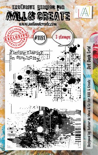 AALL and Create - Dot Dash Grid Stamp Set, str A7