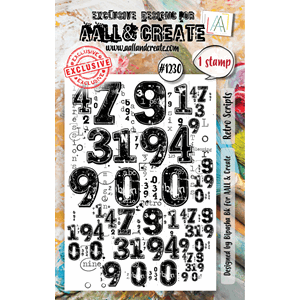 AALL and Create - Retro Scripts Stamp Set, str A7