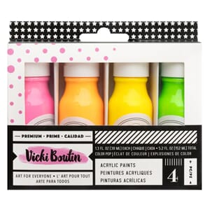 Vicki Boutin - Neon  Mixed Media Acrylic Paints