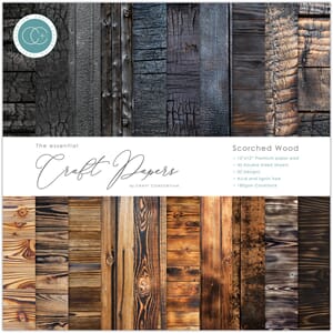 Craft Consortium - Scorched Wood 12x12 Inch Paper Pad