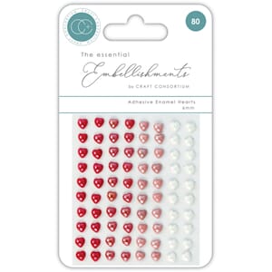 Craft Consortium - Adhesive Enamel Hearts