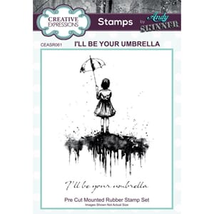 Creative Expressions - I'll Be Your Umbrella Rubber Stamp