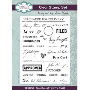 Creative Expressions Signatures From The Past 1 Clear Stamps