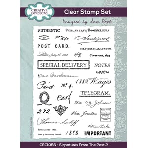 Creative Expressions Signatures From The Past 2 Clear Stamps