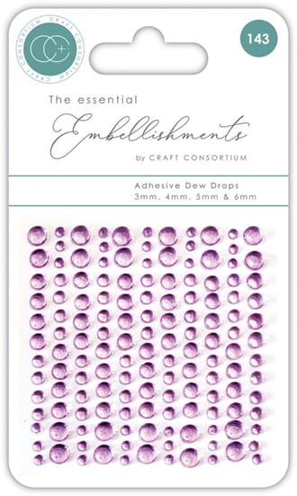 Craft Consortium - Lilac Adhesive Dew Drops