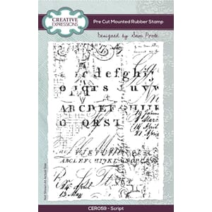 Creative Expressions - Script Sam Poole Rubber Stamps