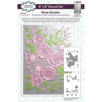 Creative Expressions - Rose Garden Colouring Stencil