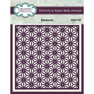 Creative Expressions Starburst Taylor Journals Stencil