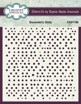 Creative Expressions Geometric Dots Taylor Journals Stencil