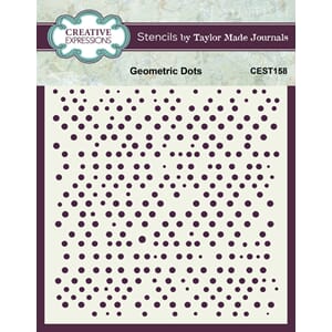 Creative Expressions Geometric Dots Taylor Journals Stencil