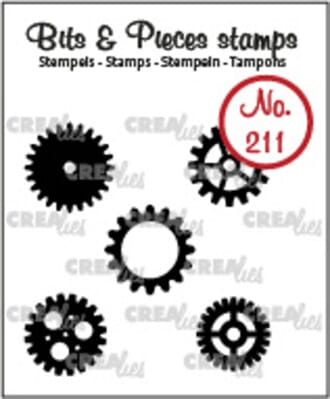 Crealies - Small Gears Bits & Pieces Stamps No. 211