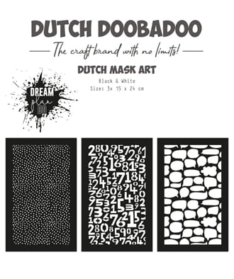 Dutch Doobadoo - Dutch Mask Art Black & White Dream Plan Do