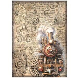 Stamperia - Train Fantasy World A4 Rice Paper