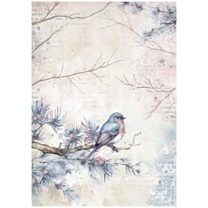 Stamperia - Bird A4 Dewdrops Rice Paper