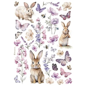 Stamperia - Bunny and Buttlerfly A4 Rice Paper