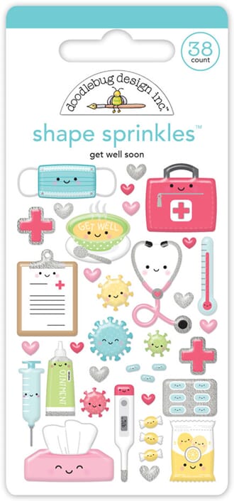 Doodlebug - Get Well Soon Shape Sprinkles