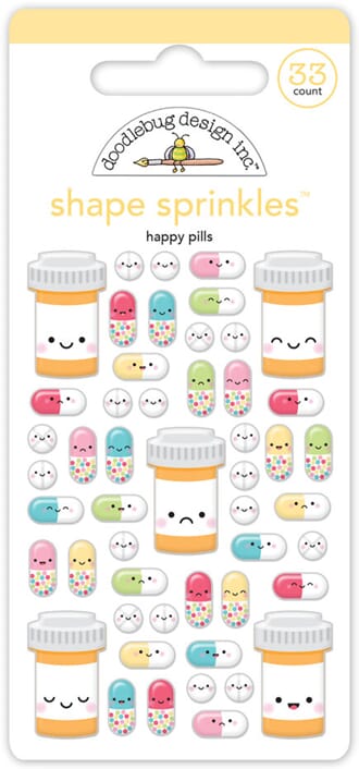 Doodlebug - Happy Pills Shape Sprinkles