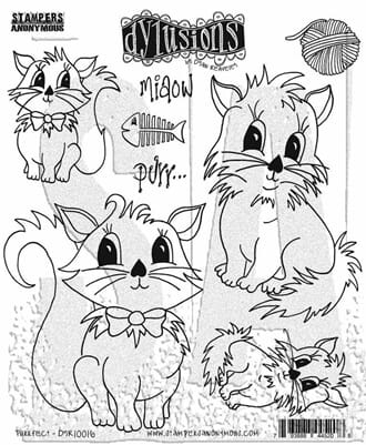 Dylusions - Purrfect Dylusions Cling Stamps