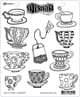 Dylusions - Fancy a Cuppa Cling Rubberstamp