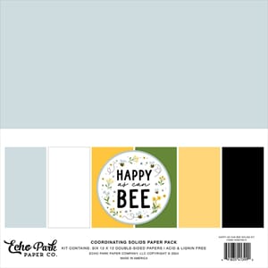 Echo Park - Happy As Can Bee 12x12 Inch Coordinating Solids