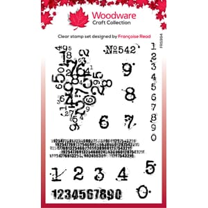 Woodware - Inky Numbers Clear Stamps