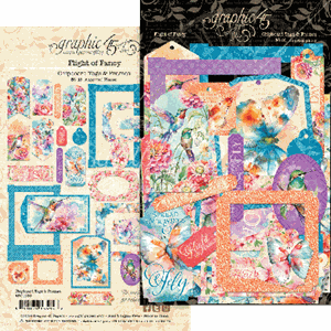 Graphic 45 - Flight of Fancy Chipboard Tags & Frames