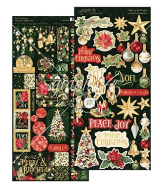 Graphic 45 - Merry & Bright Sticker Set