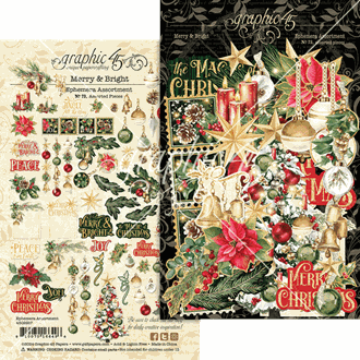 Graphic 45 - Merry & Bright Ephemera Assortment