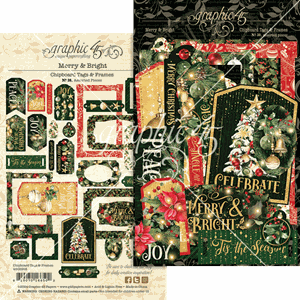 Graphic 45 - Merry & Bright Chipboard Tags & Frames