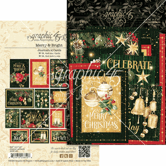 Graphic 45 - Merry & Bright Journaling Cards