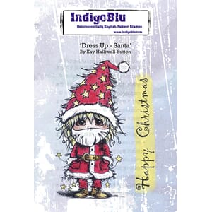 IndigoBlu - Dress Up Santa A6 Rubber Stamps