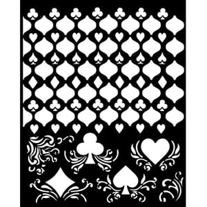 Stamperia - Cards Pattern Master of Magic Thick Stencil