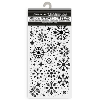 Stamperia - Snowflakes Gear up for Christmas Thick Stencil