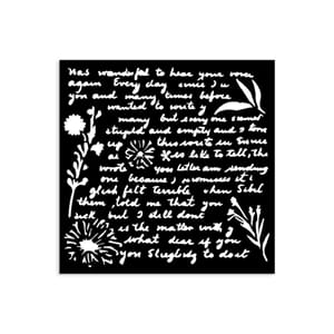 Stamperia - Writings Pattern Thick Stencil, 12x12cm