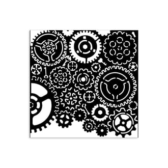 Stamperia - Gears Pattern Thick Stencil 12x12cm