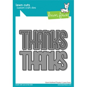 Lawn Fawn - Giant Outlined Thanks Lawn Cuts Dies