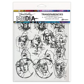 Dina Wakley MEdia Transparencies Tinies Set 1, 6 ark