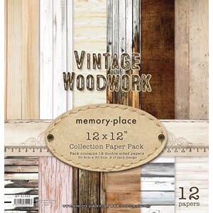 Memory Place - Vintage Woodwork 12x12 Inch Paper Pack