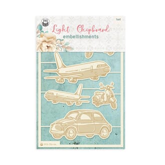 P13 - Travel Journal Light Chipboard Embellishments