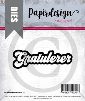 Papirdesign: gratulerer 11