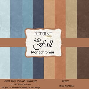 Reprint - Fall Monochromes Cardstock, 12x12 inch