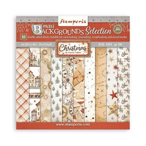 Stamperia - Gear up for Christmas Maxi Backgrounds Pack