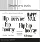 Simple and Basic - Hip Hip Hooray A7 Clear Stamp