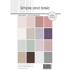 Simple and Basic - Soft and Delicate A5 Solid Papers