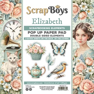 ScrapBoys - Elizabeth 6x6 Inch Pop Up Paper Pad